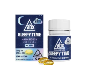ABX - 25mg Sleepy Time Hash Rosin + CBN Soft Gels - 10ct Indica