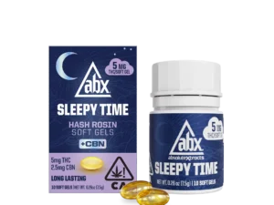 ABX - 5mg Sleepy Time Hash Rosin + CBN Soft Gels - 10ct Indica
