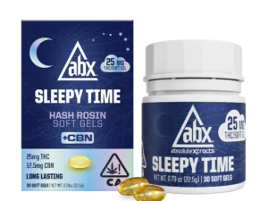ABX - 25mg Sleepy Time Hash Rosin + CBN Soft Gels - 30ct